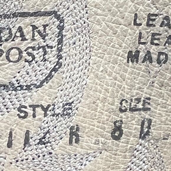 Vintage Dan Post Men’s Black Cherry Cowboy Boot Size US 8 D - Picture 10 of 10